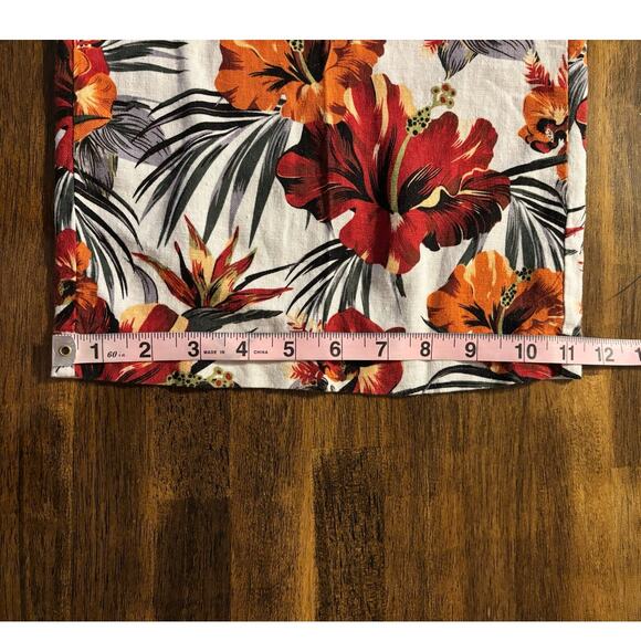 Haver + Blair Women’s XS Pants Wide Leg Crop Pull On Linen High Rise Tropical - Picture 12 of 12